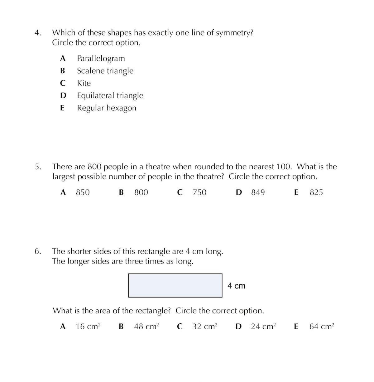 Further sample test page from Book 2
