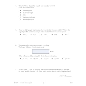 11+ GL 10-Minute Tests: Maths - Ages 10-11 Book 2 (with Online Edition) Look Inside Image 3