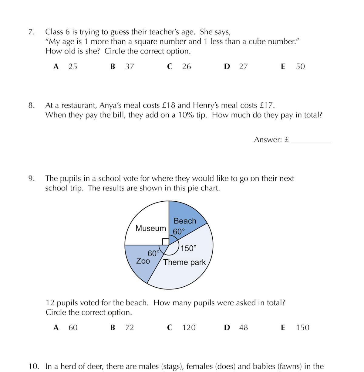Puzzle page featuring Robotron's Representations number challenge