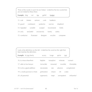 11+ GL 10-Minute Tests: Vocabulary for Verbal Reasoning & English - Ages 10-11 Book 2 (with Onl. Ed) Look Inside Image 3