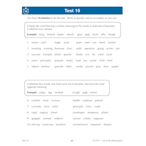 11+ GL 10-Minute Tests: Vocabulary for Verbal Reasoning & English - Ages 10-11 Book 2 (with Onl. Ed) Look Inside Image 2