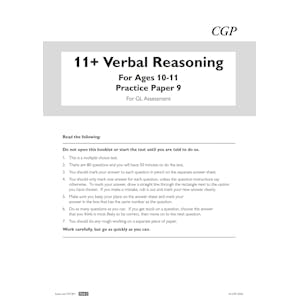 11+ GL Verbal Reasoning Practice Papers: Ages 10-11 - Pack 3 (with Parents' Guide & Online Edition) Look Inside Image 1