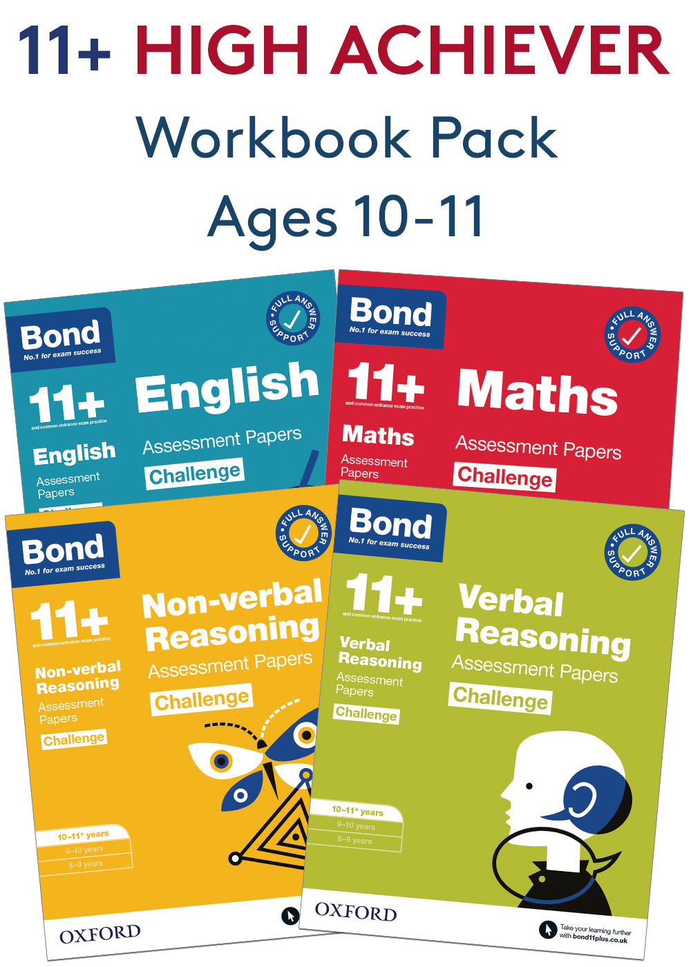 11+ High Achievers Workbook Pack (Ages 10-11)