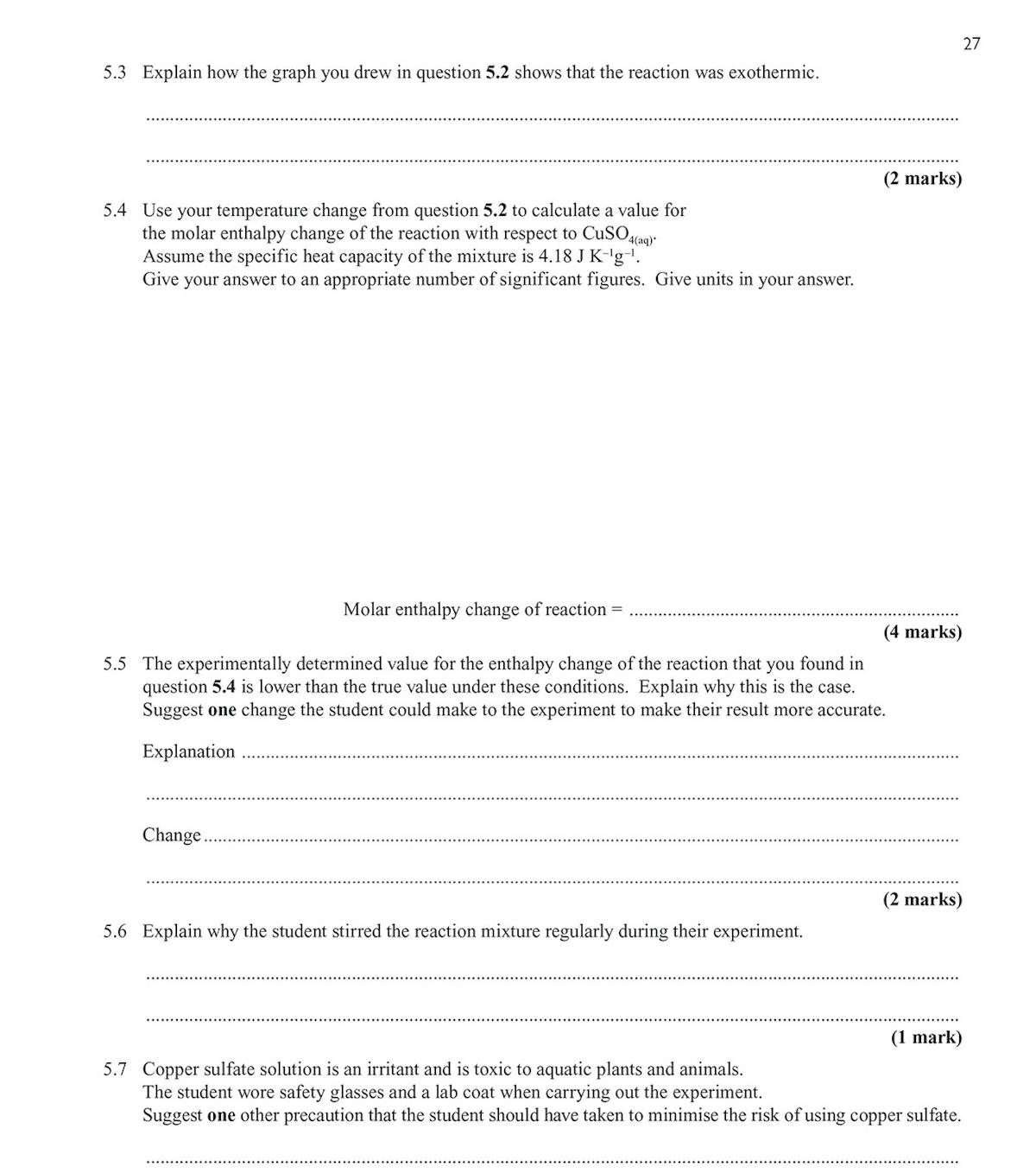 Front cover of the AQA A-Level Chemistry Year 1 & AS Exam Practice Workbook by CGP