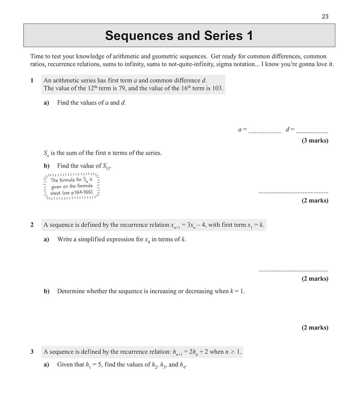 Additional practice pages showing binomial expansion questions with detailed mark schemes