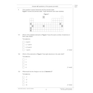 AQA GCSE Chemistry Practice Papers Higher Pack 1 (Ages 15-16) Look Inside Image 1