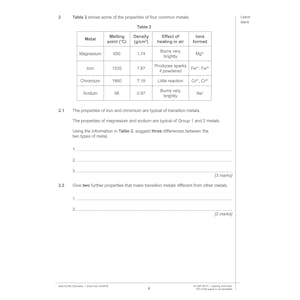 AQA GCSE Chemistry Practice Papers Higher Pack 1 (Ages 15-16) Look Inside Image 3