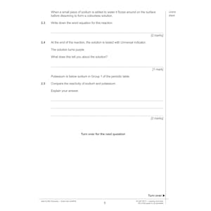 AQA GCSE Chemistry Practice Papers Higher Pack 1 (Ages 15-16) Look Inside Image 4