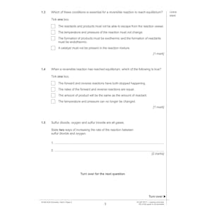 AQA GCSE Chemistry Practice Papers Higher Pack 2 (Ages 15-16) Look Inside Image 2