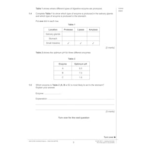 AQA GCSE Combined Science Practice Papers Foundation Pack 1 (Ages 15-16) Look Inside Image 2