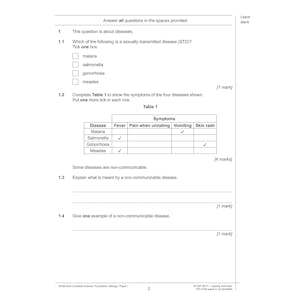 AQA GCSE Combined Science Practice Papers Foundation Pack 2 (Ages 15-16) Look Inside Image 1