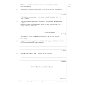 AQA GCSE Combined Science Practice Papers Higher Pack 2 (Ages 15-16) Look Inside Image 2