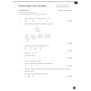 AQA GCSE Maths Exam Workbook Foundation (Ages 14-16) Look Inside Image 3