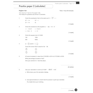 AQA GCSE Maths Exam Workbook Higher (Ages 14-16) Look Inside Image 2