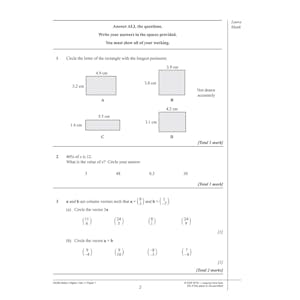 AQA GCSE Maths Practice Papers Higher (Ages 15-16) Look Inside Image 2