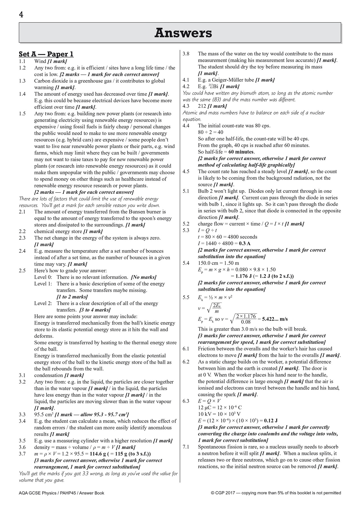 Buy AQA GCSE Physics Practice Papers | Exam Success