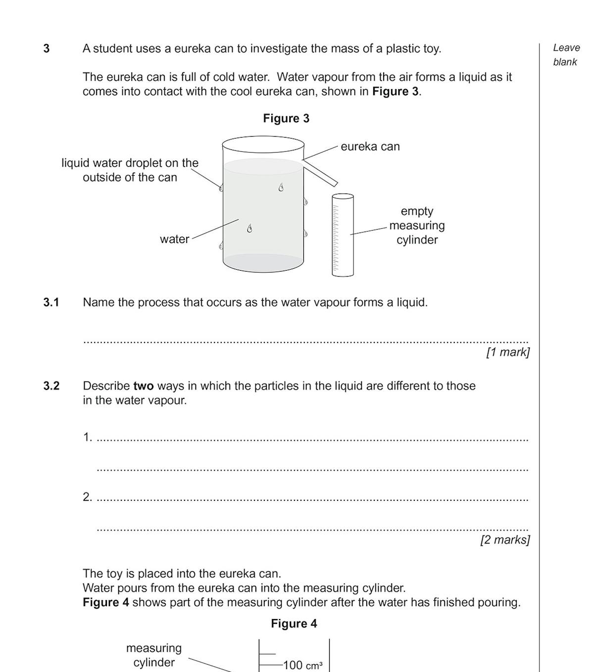 Sample page from AQA GCSE Physics practice paper showing exam-style questions with diagrams