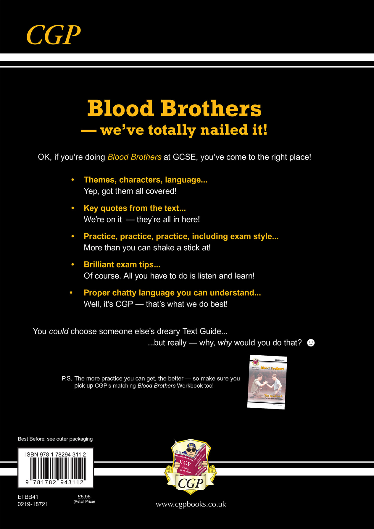 Buy Blood Brothers Study & Workbook Pack (Ages 14-16)