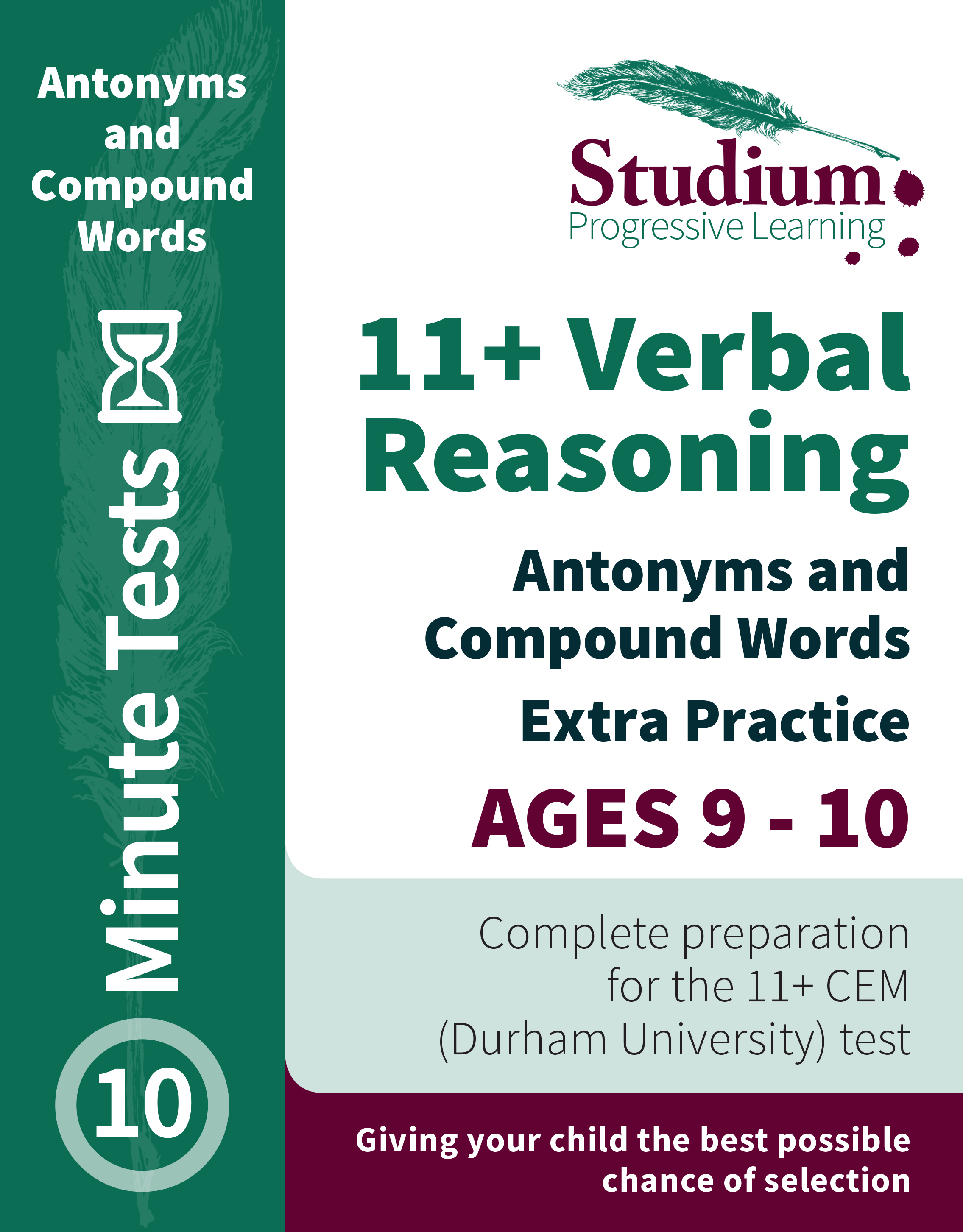 CEM 11+ Verbal Reasoning Antonyms & Compound Words 10-Minute Tests (Ages 9-11)