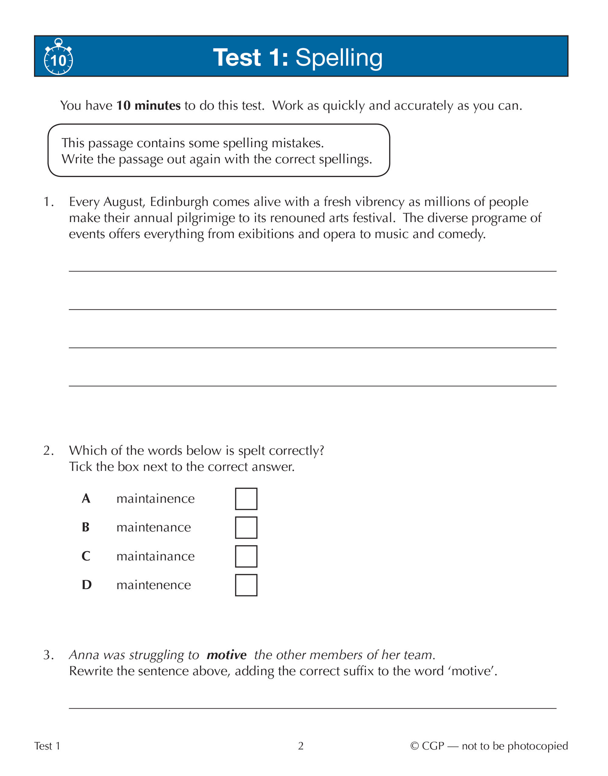 eBay 11+ GL 10-Minute Tests: English, Maths & Reasoning Pack (Ages 10-11) Look Inside Image 32