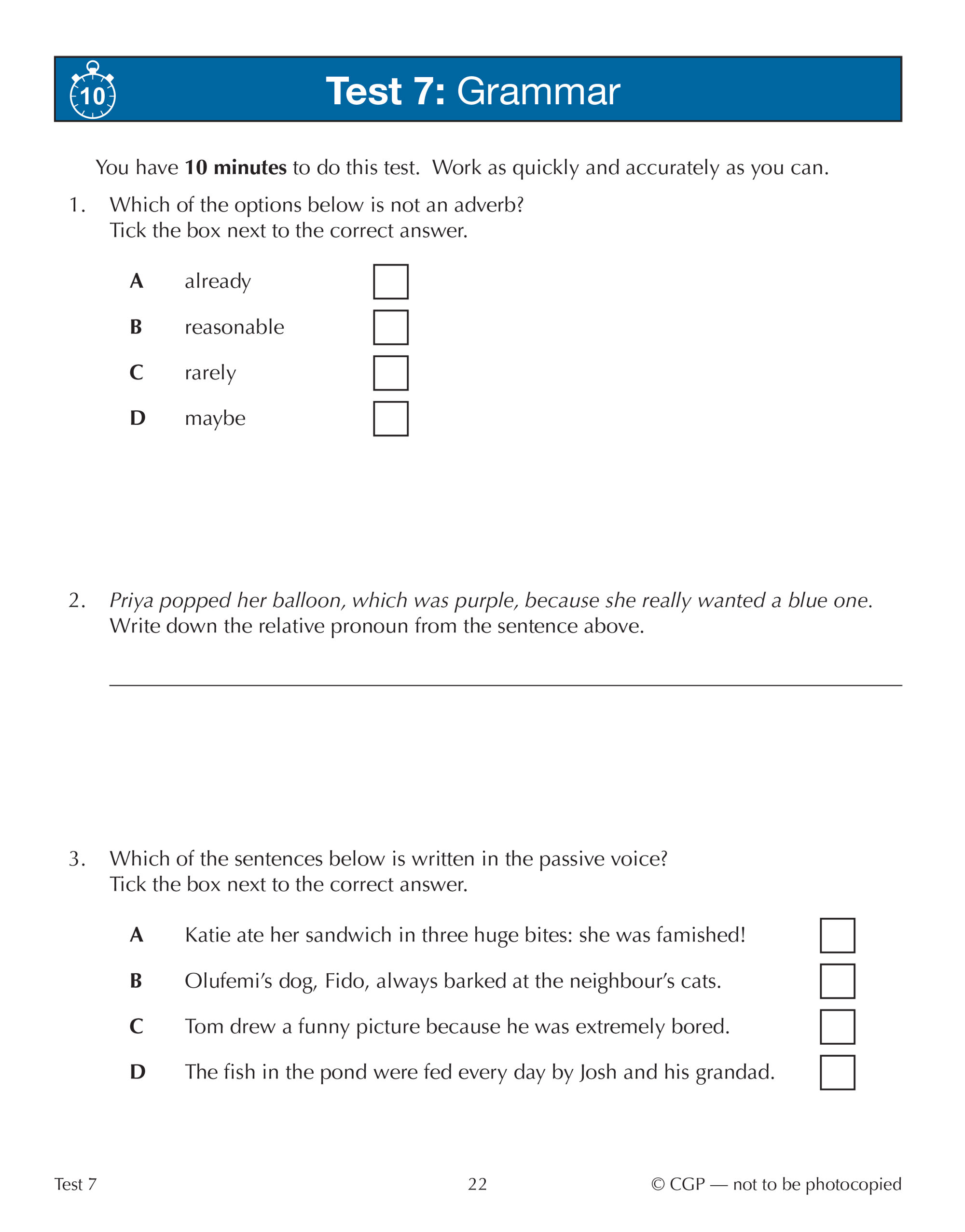 eBay 11+ GL 10-Minute Tests: English, Maths & Reasoning Pack (Ages 10-11) Look Inside Image 34