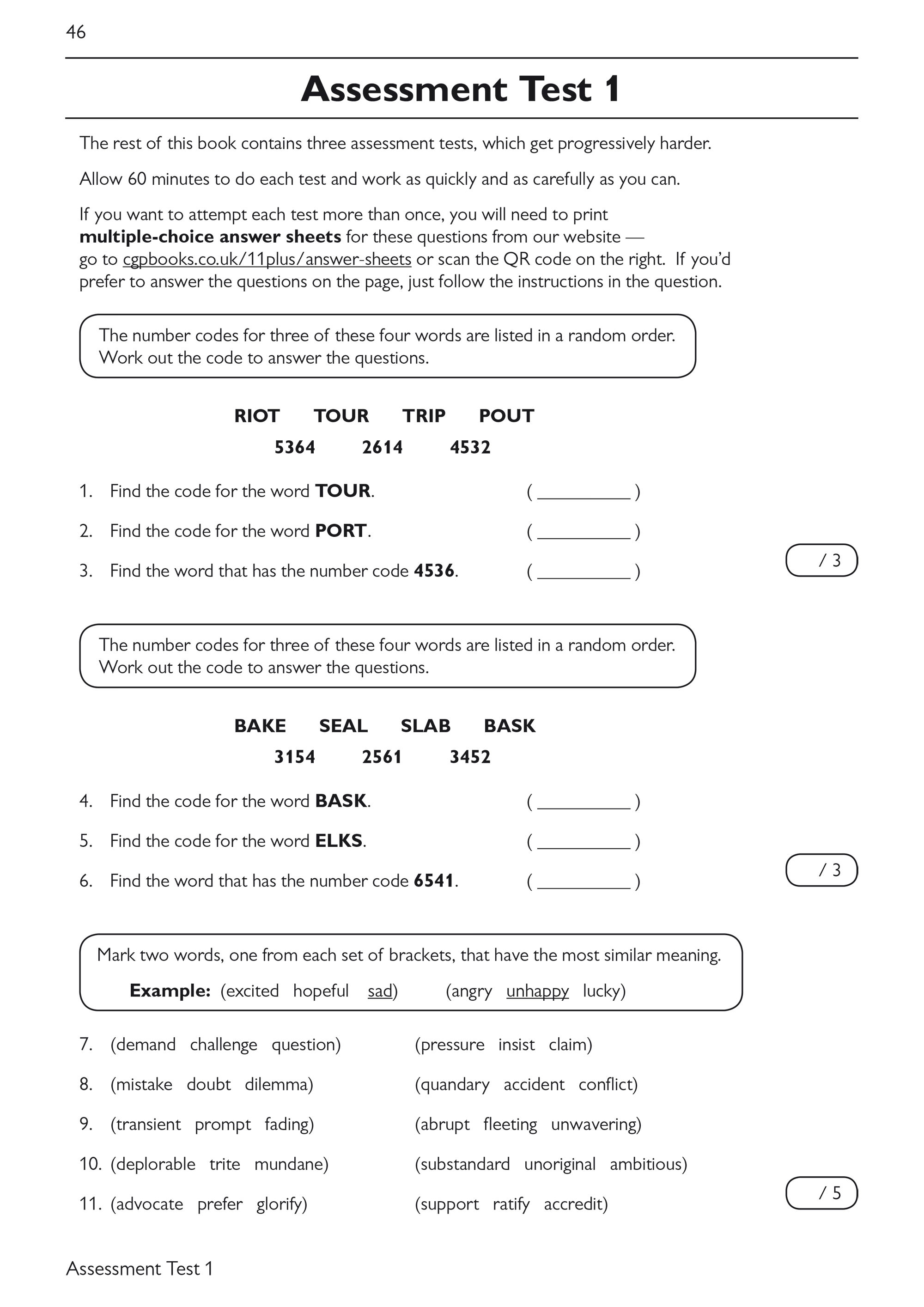 eBay 11+ GL Stretch Practice Books - English, VR, NVR, Maths (Ages 10-11) Look Inside Image 6