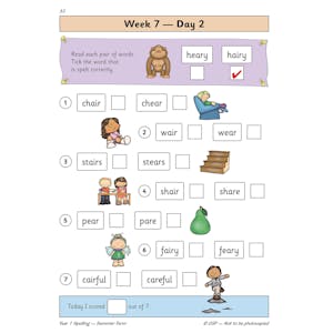 eBay KS1 Spelling Year 1 Daily Practice Books - Full Year (Ages 5-6) Look Inside Image 16