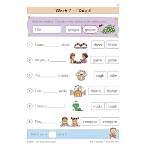 eBay KS1 Spelling Year 1 Daily Practice Books - Full Year (Ages 5-6) Look Inside Image 17