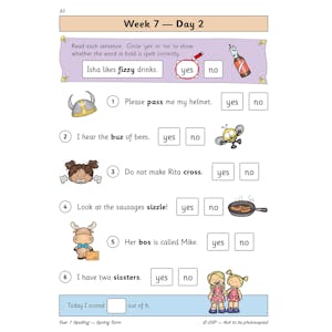 eBay KS1 Spelling Year 1 Daily Practice Books - Full Year (Ages 5-6) Look Inside Image 4