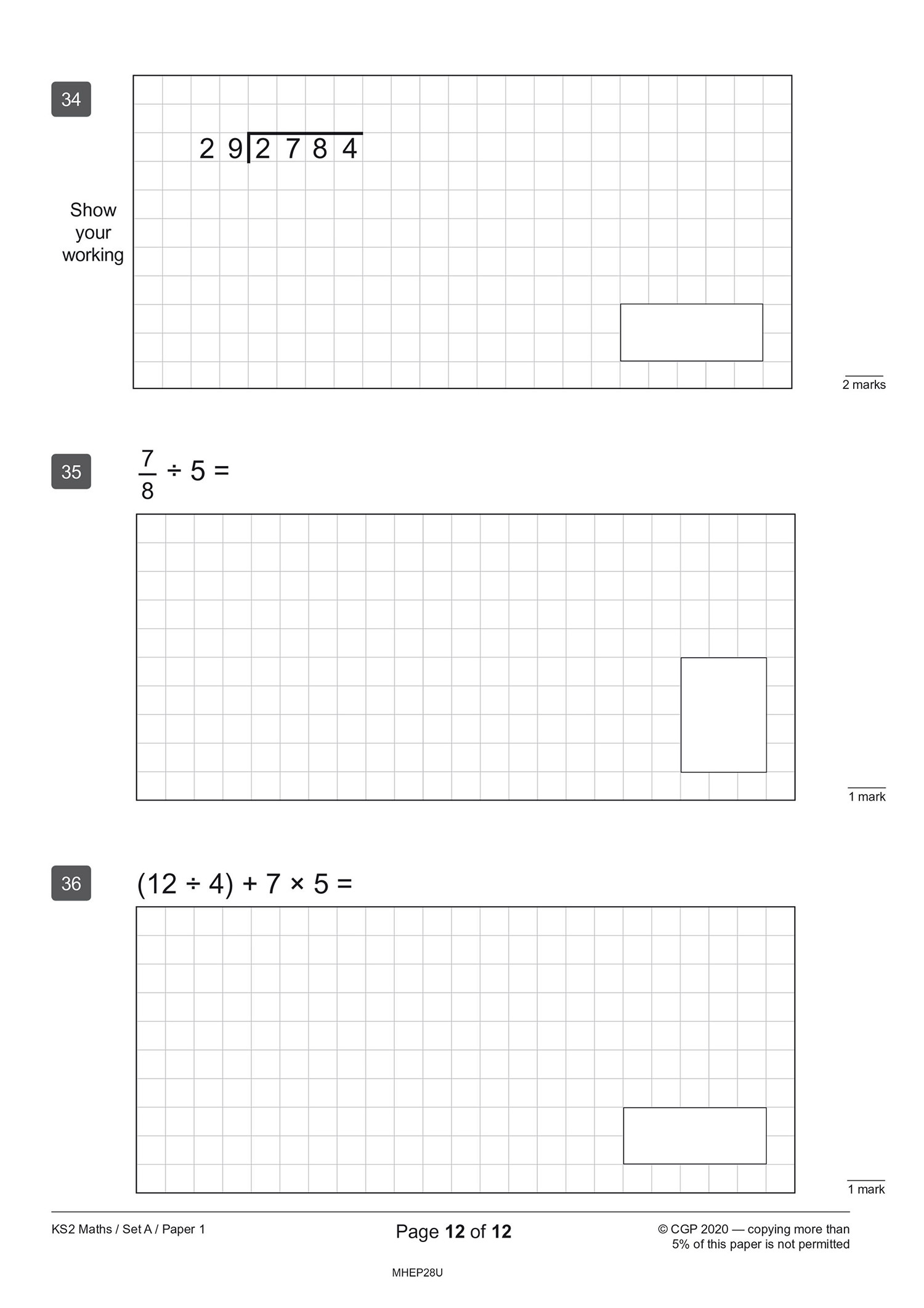 eBay KS2 Maths SATS Practice Papers Pack 2025 Tests (Ages 10-11) Look Inside Image 3