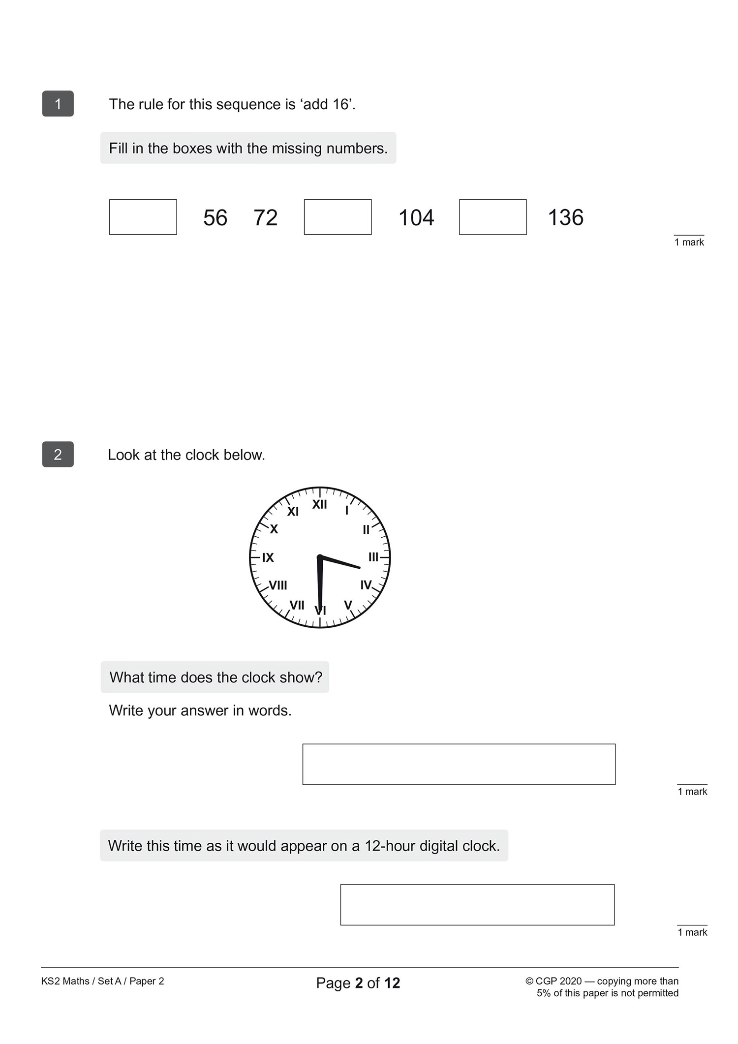 eBay KS2 Maths SATS Practice Papers Pack 2025 Tests (Ages 10-11) Look Inside Image 5