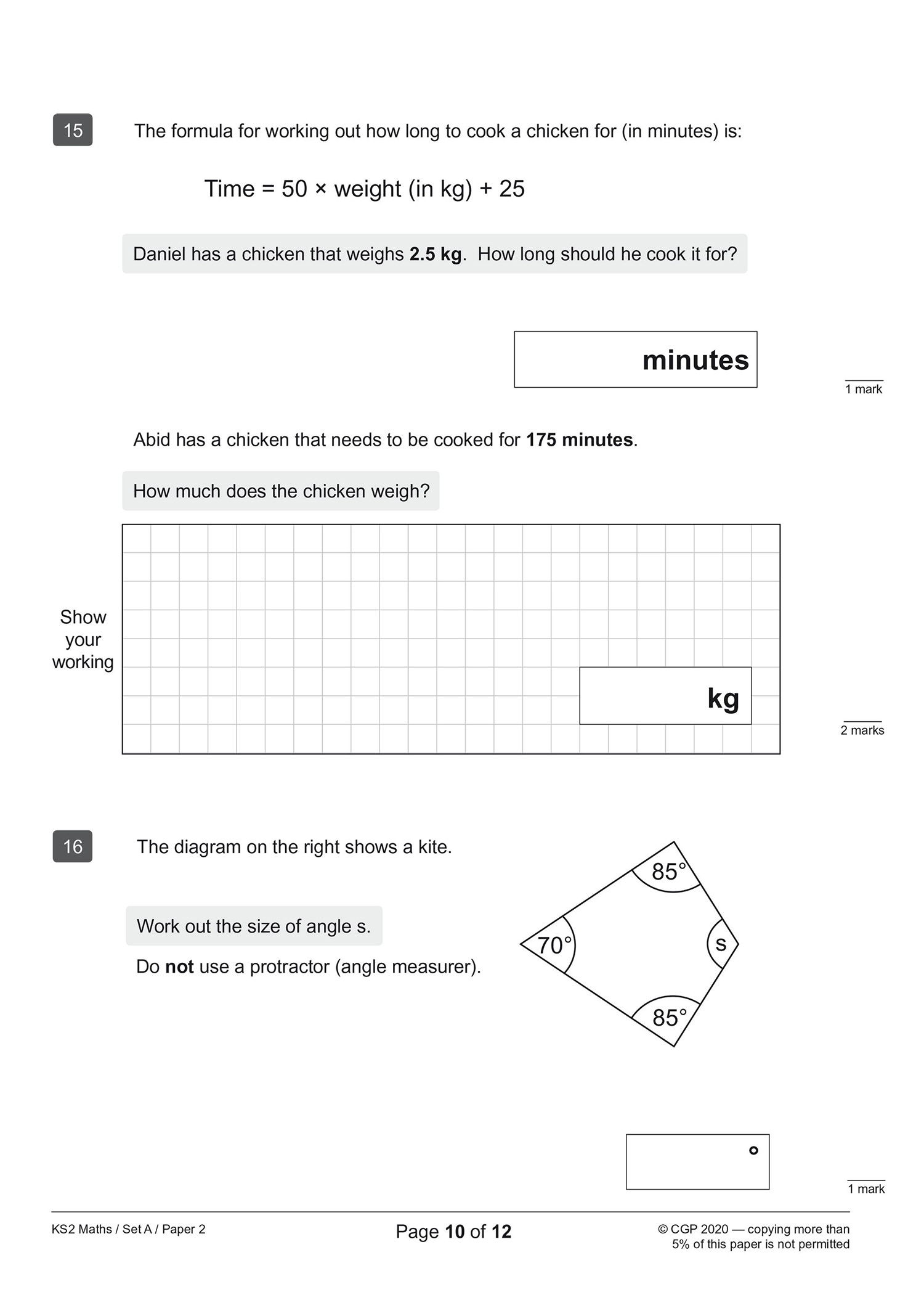 eBay KS2 Maths SATS Practice Papers Pack 2025 Tests (Ages 10-11) Look Inside Image 6