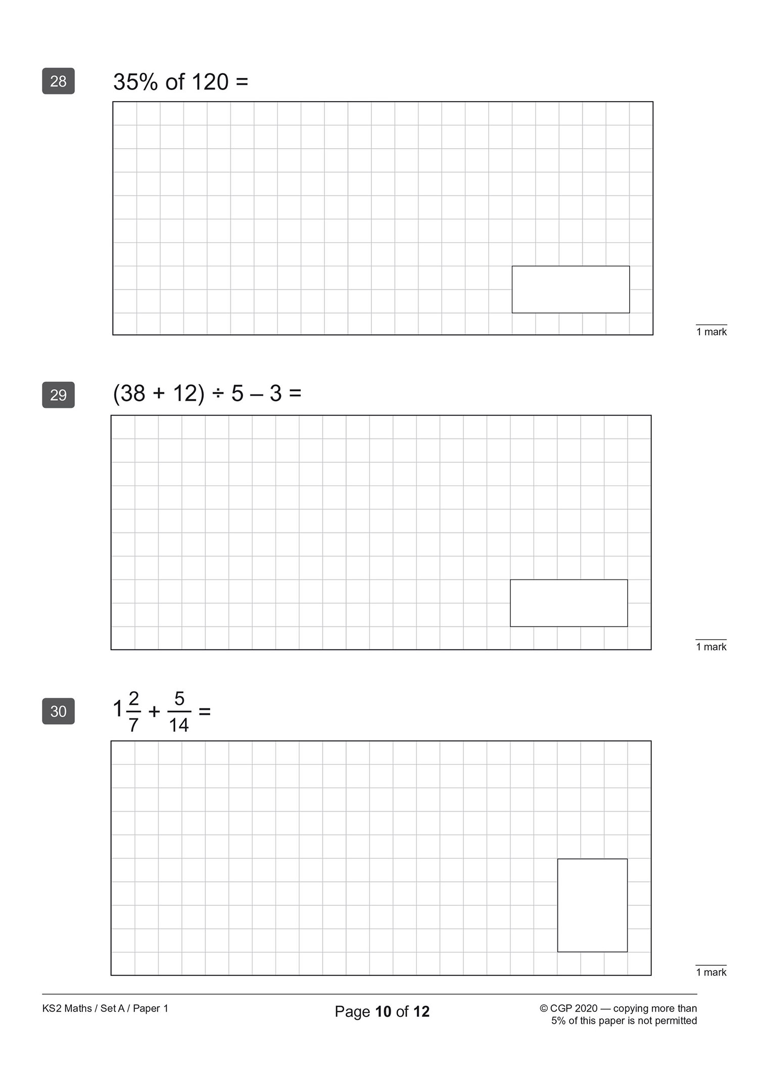 eBay KS2 Maths SATS Practice Papers Pack 2025 Tests (Ages 10-11) Look Inside Image 9