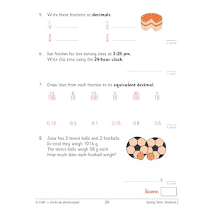 eBay KS2 Year 4 English & Maths Weekly Workouts Pack (Ages 8-9) Look Inside Image 3