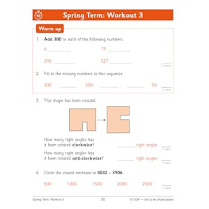 eBay KS2 Year 4 English & Maths Weekly Workouts Pack (Ages 8-9) Look Inside Image 4