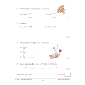 eBay KS2 Year 4 English & Maths Weekly Workouts Pack (Ages 8-9) Look Inside Image 12