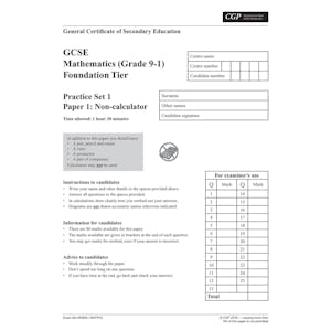 Edexcel GCSE Maths Practice Papers Foundation (Ages 15-16) Look Inside Image 1