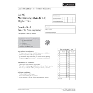 Edexcel GCSE Maths Practice Papers Higher (Ages 15-16) Look Inside Image 1