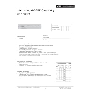Edexcel International GCSE Chemistry Practice Papers Look Inside Image 1