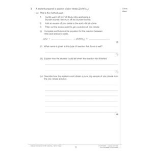 Edexcel International GCSE Chemistry Practice Papers Look Inside Image 5