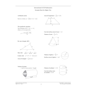 Edexcel International GCSE Maths Practice Papers: Higher Look Inside Image 2