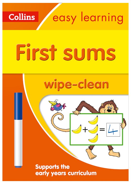 First Sums Wipe-Clean Maths Workbook (Ages 3-5)