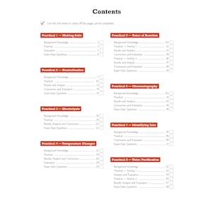 GCSE Chemistry AQA Required Practicals Course Booklet Look Inside Image 1