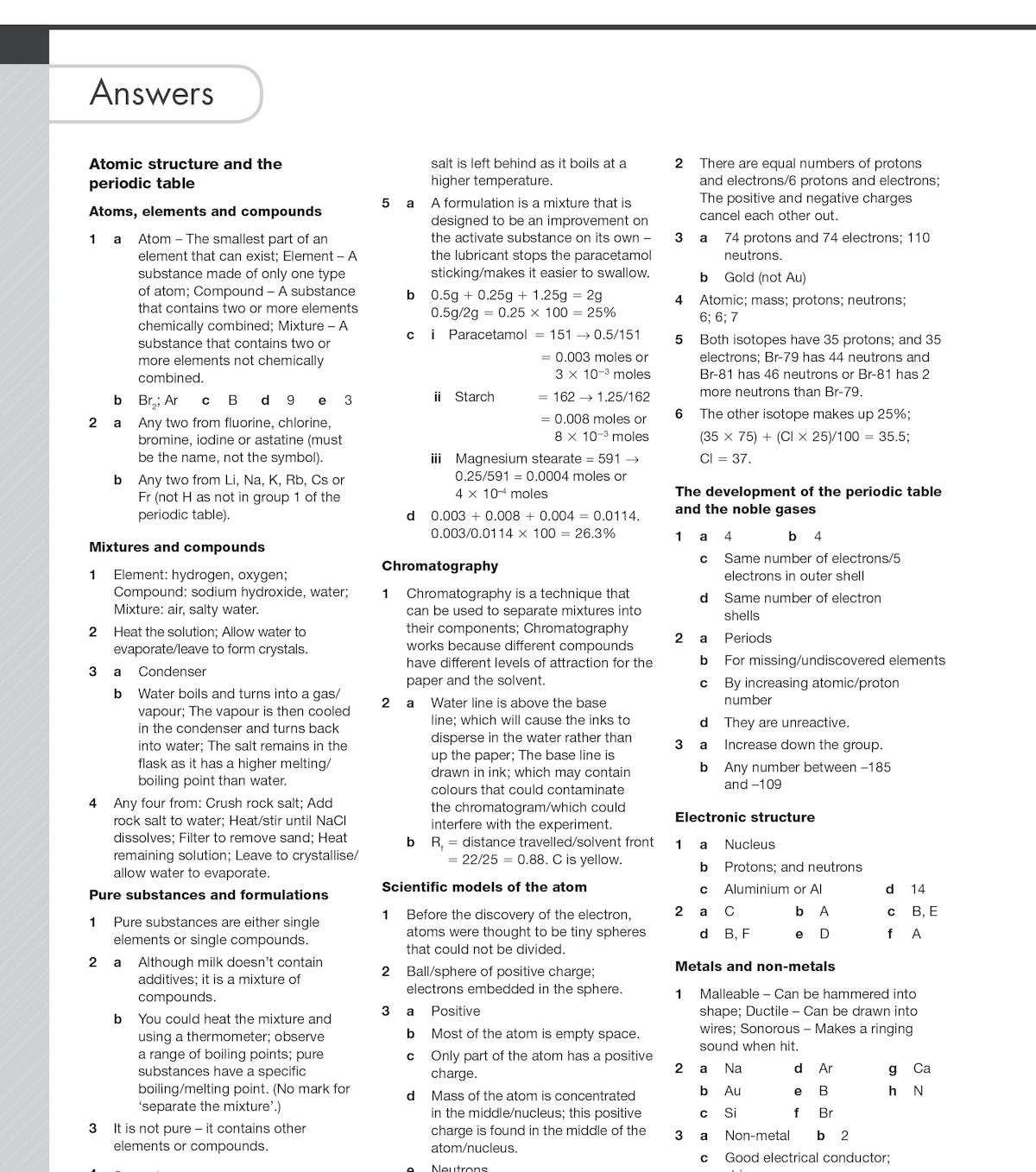 GCSE Chemistry Workbook front cover showing Scholastic exam practice book branding