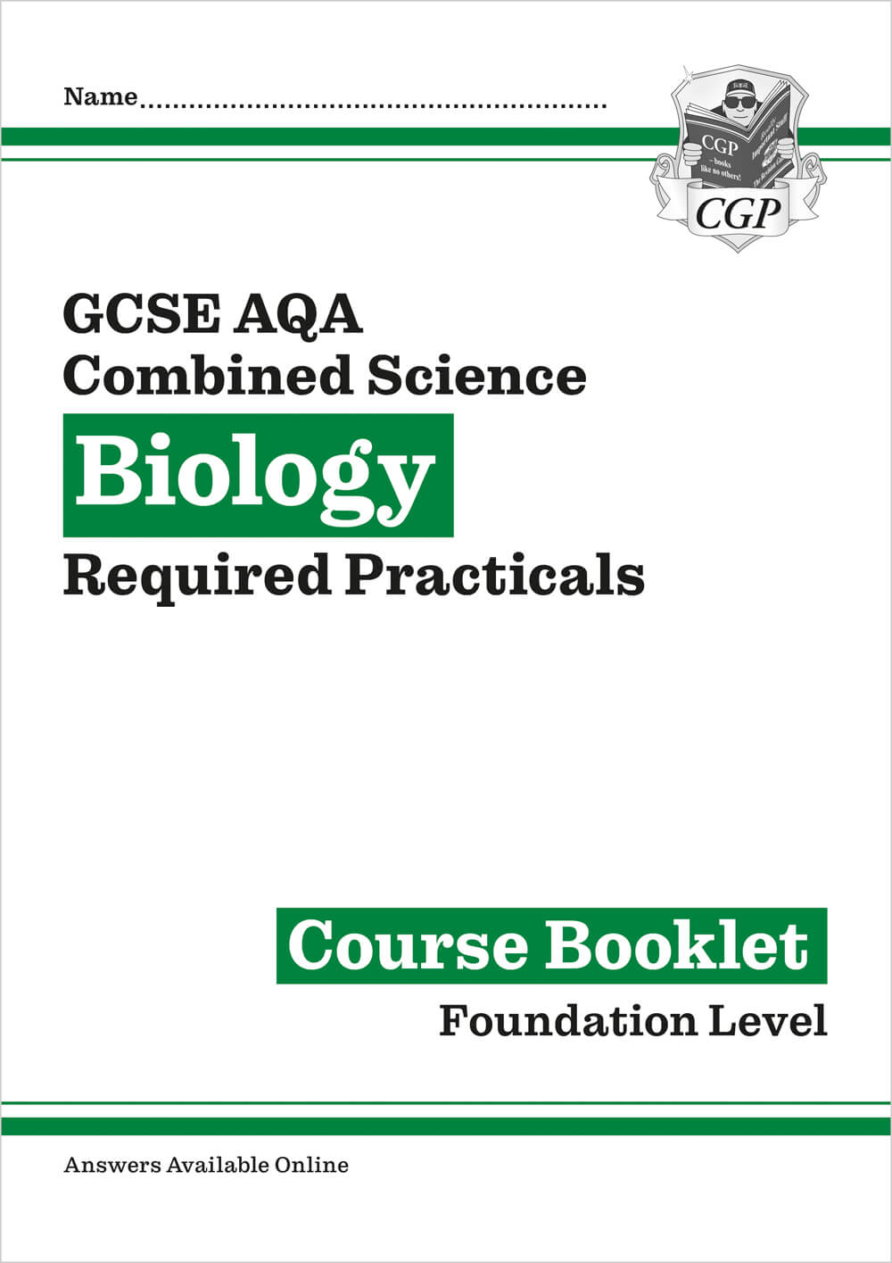 GCSE Combined Science Biology AQA Required Practicals Course Booklet - Foundation