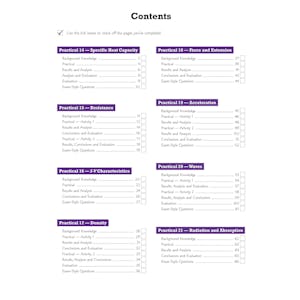 GCSE Combined Science Physics AQA Required Practicals Course Booklet - Foundation Look Inside Image 1