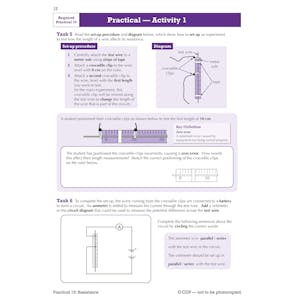 GCSE Combined Science Physics AQA Required Practicals Course Booklet - Foundation Look Inside Image 3