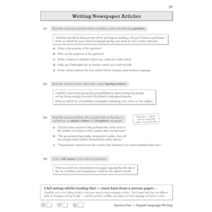 GCSE English Language and Literature Workbook (includes Answers) Look Inside Image 4
