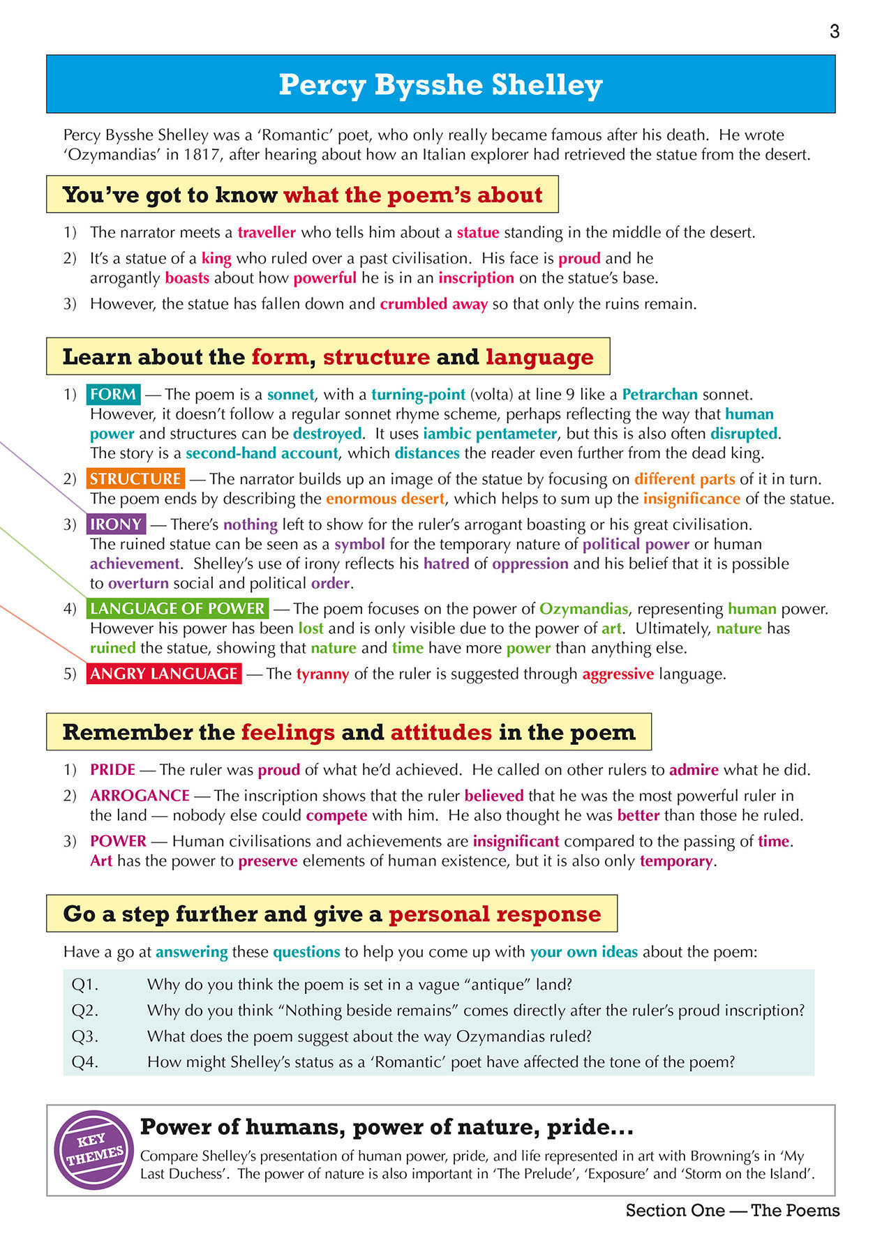 Buy GCSE English Poetry Guide - Power & Conflict (14-16)