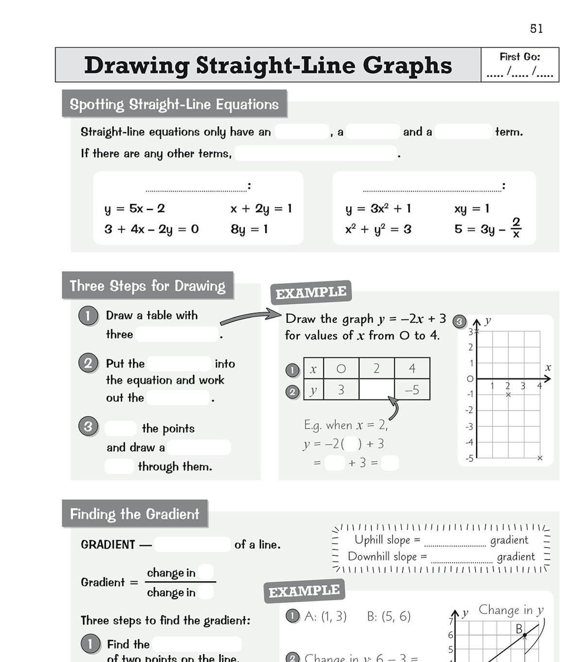 Contents page showing topic sections including algebra, geometry, probability and statistics